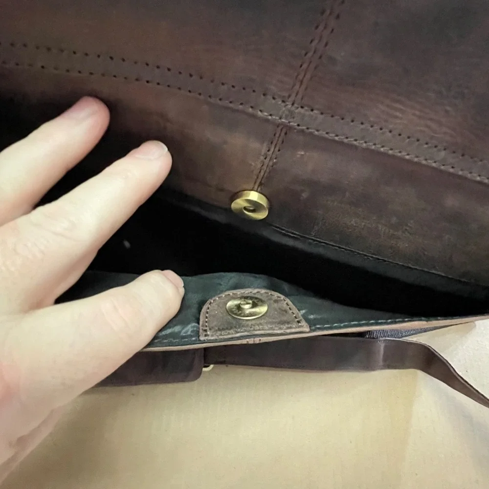 Real Leather Messenger Bag for Men and Women - Laptop‎ Briefcase Wood